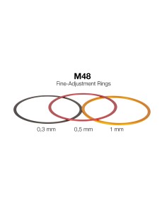 Baader M48 Anelli di regolazione fine (0,3 / 0,5 / 1 mm) - Alluminio