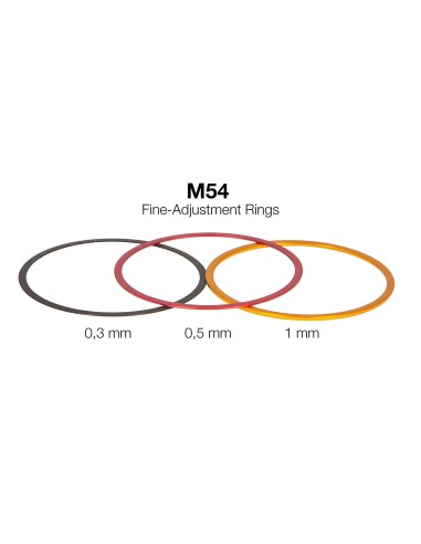 Baader Set di anelli di regolazione fine M54 0,3 / 0,5 / 1 mm - Alluminio