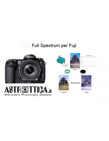 Astrottica Modifica Reflex Fuji APS-C Full Spectrum con filtro