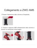 Estensione colonna ZWO per montaggio AM5 da 200 mm 