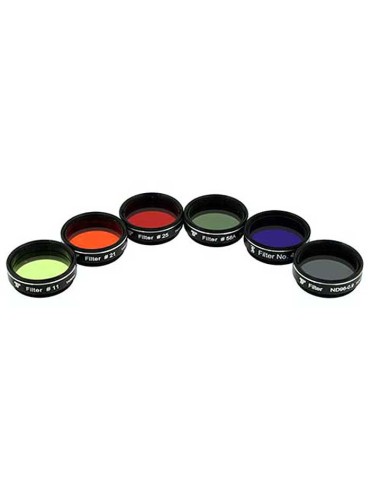 TS-Optics Set di filtri da 1,25" 5 filtri colorati + 1 filtro grigio per telescopi da 130 mm di apertura
